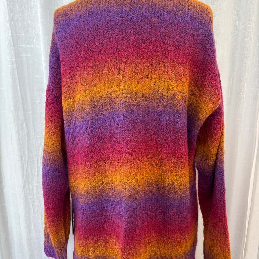 OMBRE CARDIGAN - OMBRE PINK/PURPLE/YELLOW – - Picture 4 of 4